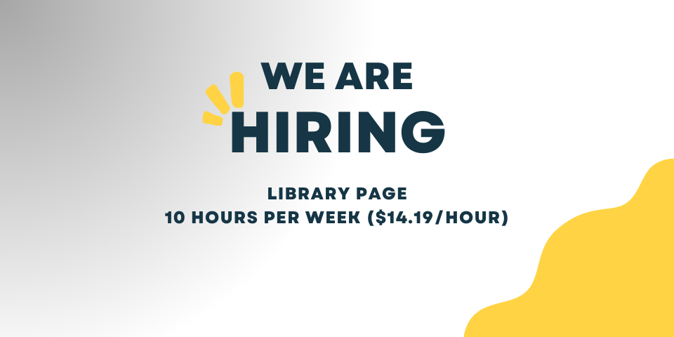 We are hiring graphic.  10 hours per week, $14.19 per hour.