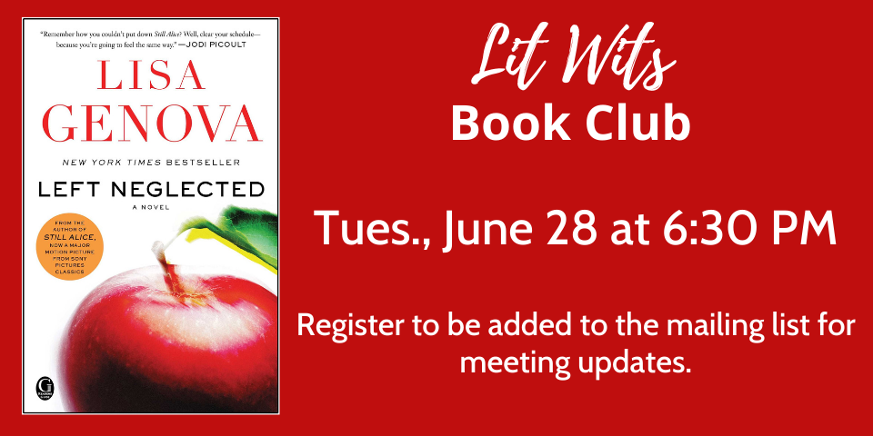 slide advertising Lit Wits Book Club meeting 6-28-22