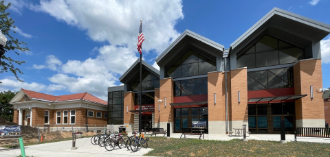 Exterior of library July 2023 Exterior of library July 2023